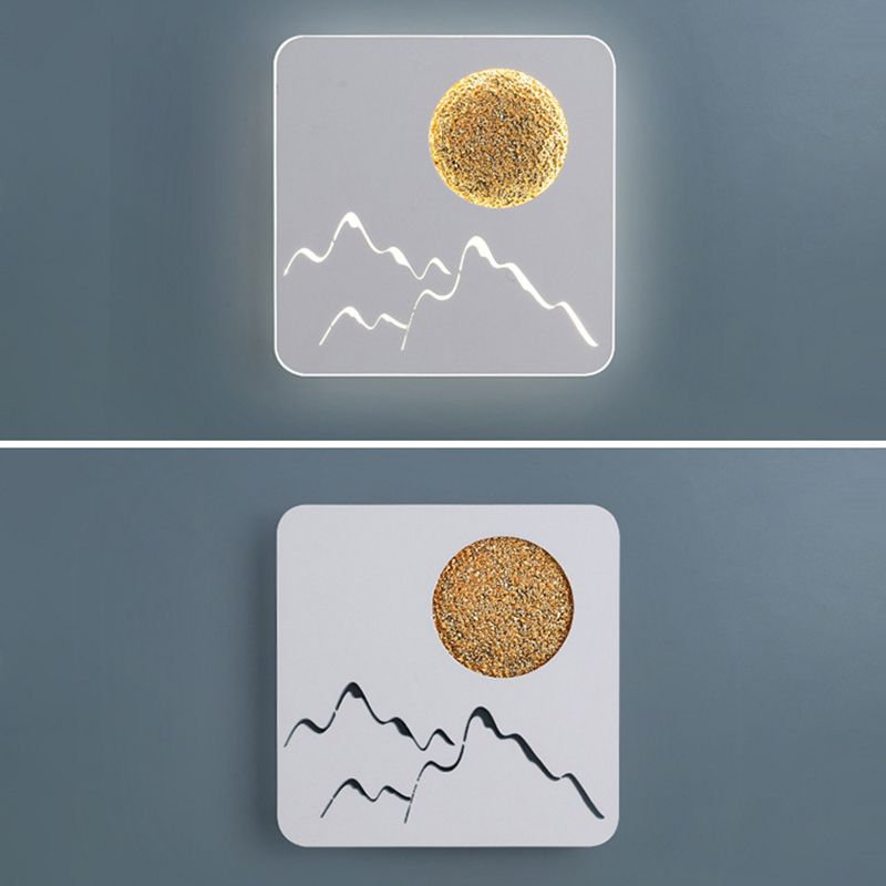 LED BEDBADE Decoratie Wandbevestiging Lamp Cirkelvorm Lunar Eclipse Wandverlichting