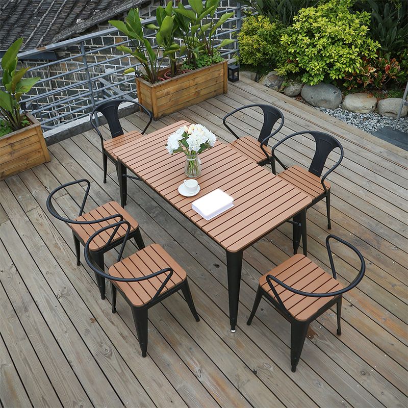 Modern Style Rectangle Table Set 1/2/5/7 Pieces Dining Set for Kitchen