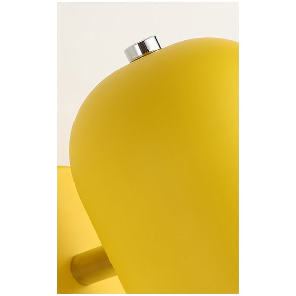 Luz de pared de domo de estilo macarrón 1 lámpara de pared de hierro ligera para dormitorio infantil