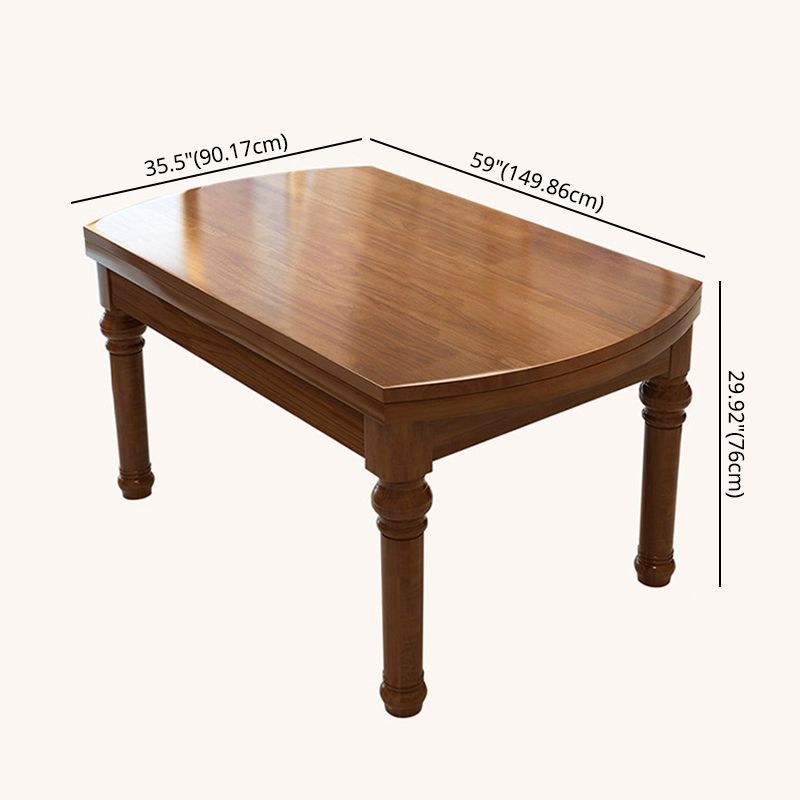 Juego de comedor de madera tradicional altura estándar con el juego de comedor superior rectangular