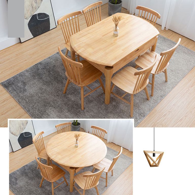 Modern Wooden Foldable Furniture Standard Height Formal Dining Room Table Set for Home Use