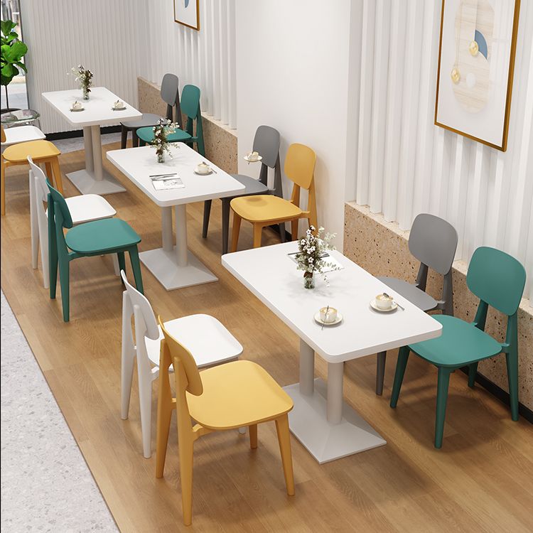 Colección de comedor de mesa de comedor de estilo industrial para el comedor de piedra para interiores