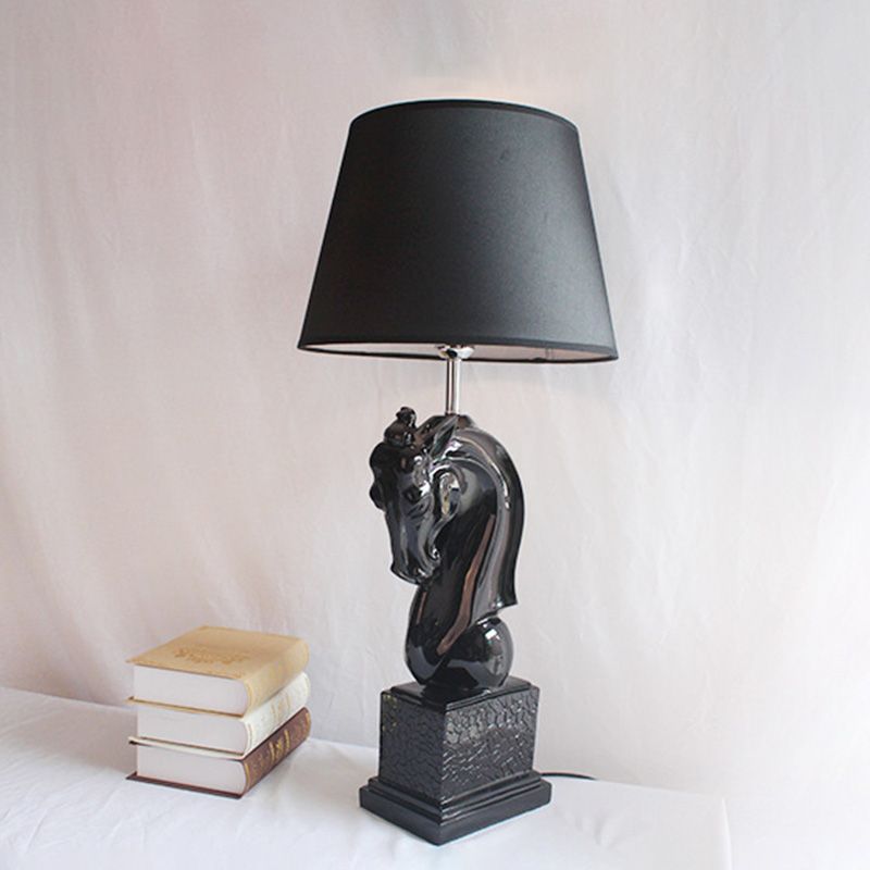 Résine noire / blanc lampe de la lampe de carreau de masse simple
