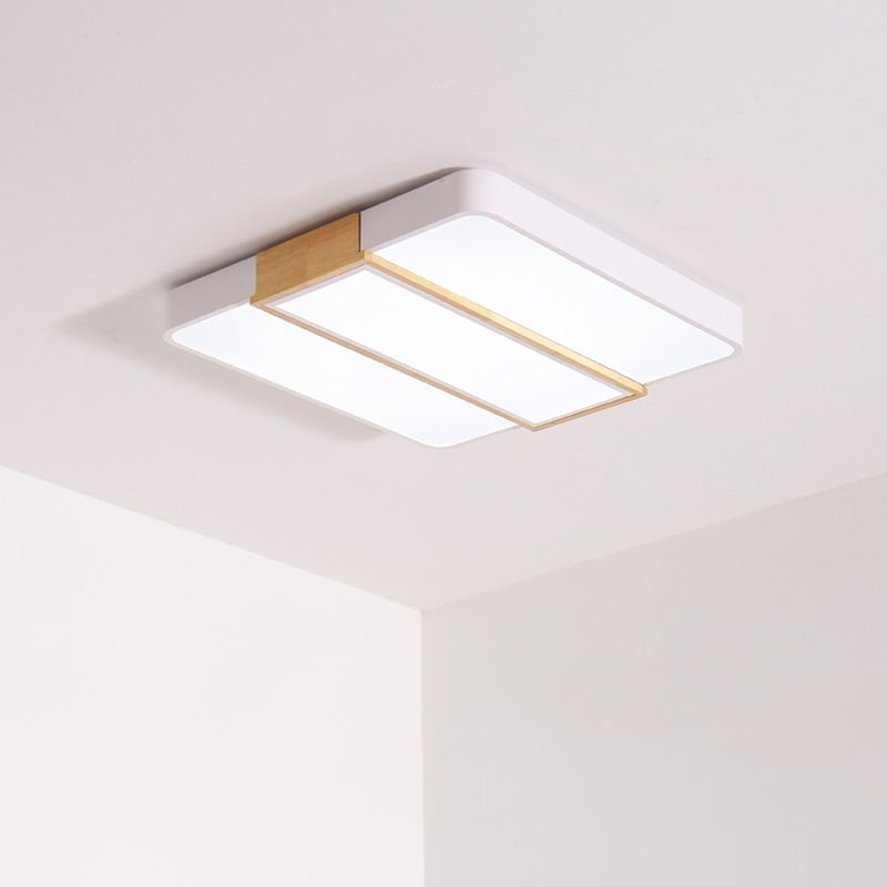 Colorblock rectangulaire encastré éclairage nordique acrylique salon LED plafonnier