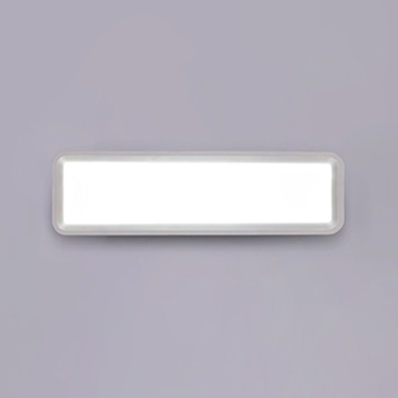 Metal Square Shape Wall Light Modern Style 1-Light Wall Mounted Light Fixture in White