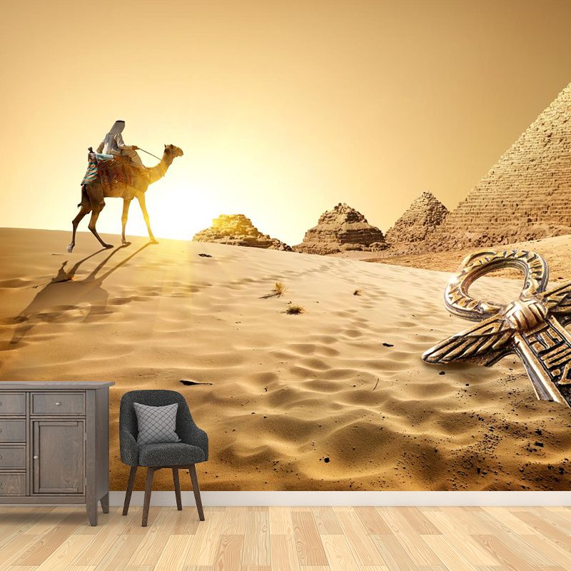 Soft Color Egypt Pyramids Mural Decal Nature Scenery Modern Waterproof Wall Art for Room