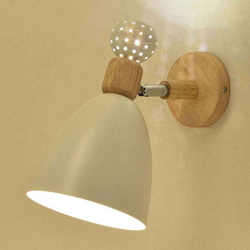 Creative Macaron Bell Wall Monte Light Metal 2 Light Sconcetto muro con ritagli a stella