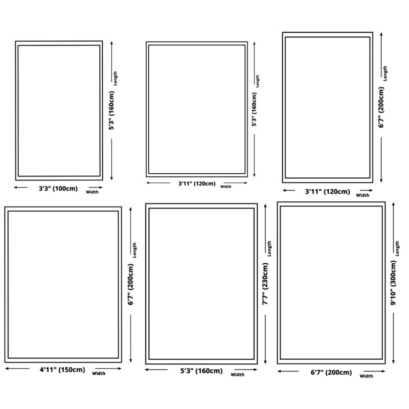 White Tone Nordic Area Carpet Polyester Color Block Rug Anti-Slip Backing Carpet for Living Room