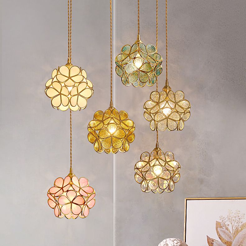 LED contemporain suspendu aux fleurs en forme de fleur