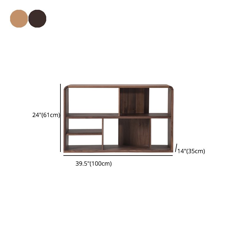 Scandinavian Standard Bookcase Wooden Open Back Bookshelf for Home Office