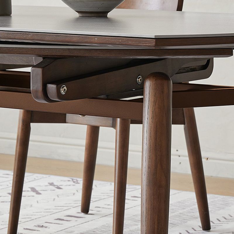 Contemporary Style 1/4/5/7 Pieces Dining Chairs Set Stone Round Furniture in Gray