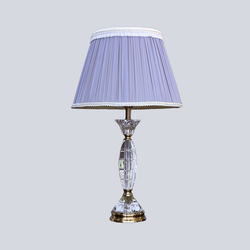 Fabric Cone Cone Task Light Contemporary 1 Head Night Table Lampe en violet clair