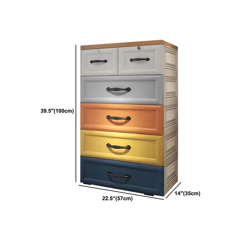 Modern Style Wardrobe Plastic Bedroom Wardrobe Closet With Drawers