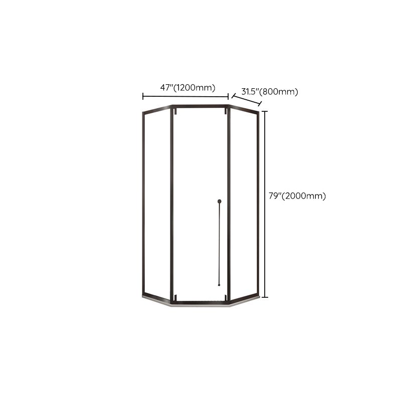 Single Sliding Shower Bath Door Tempered Glass Clear Shower Door