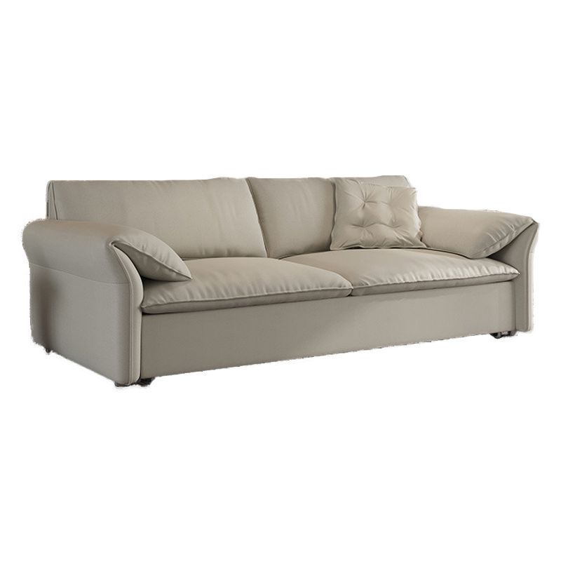 Scandinavian White Futon Sleeper Sofa Pillow Back Futon and Mattress with Storage