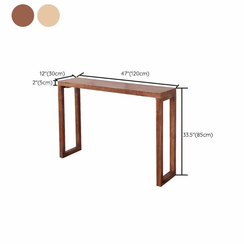 Contemporary Pine Sofa Console Table with Rectangle Shelf for Hall