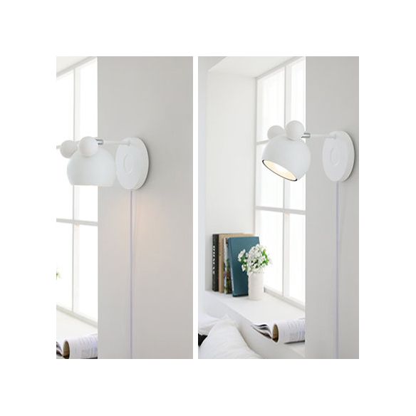 Lampada montata sul cerchio moderno in stile metallo a parete 1 illuminazione a parete leggera per camera da letto