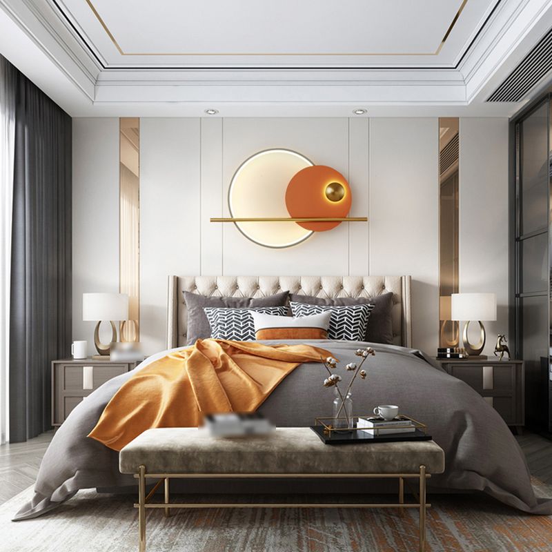 Macaron LED Wall Mount Light 1-Light Wall Light with Silica Gel Shade for Bedroom