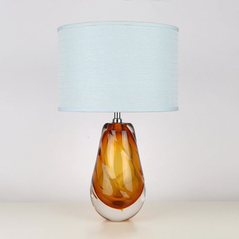 Éclairage de chevet de tambour blanc contemporain 1 lumière K9 Lumière de nuit en cristal pour chambre à coucher