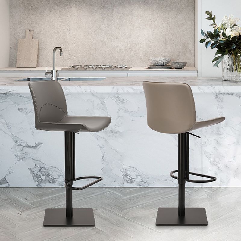 Industrial Bar Stool Leather Adjustable Counter Stool for Bristol