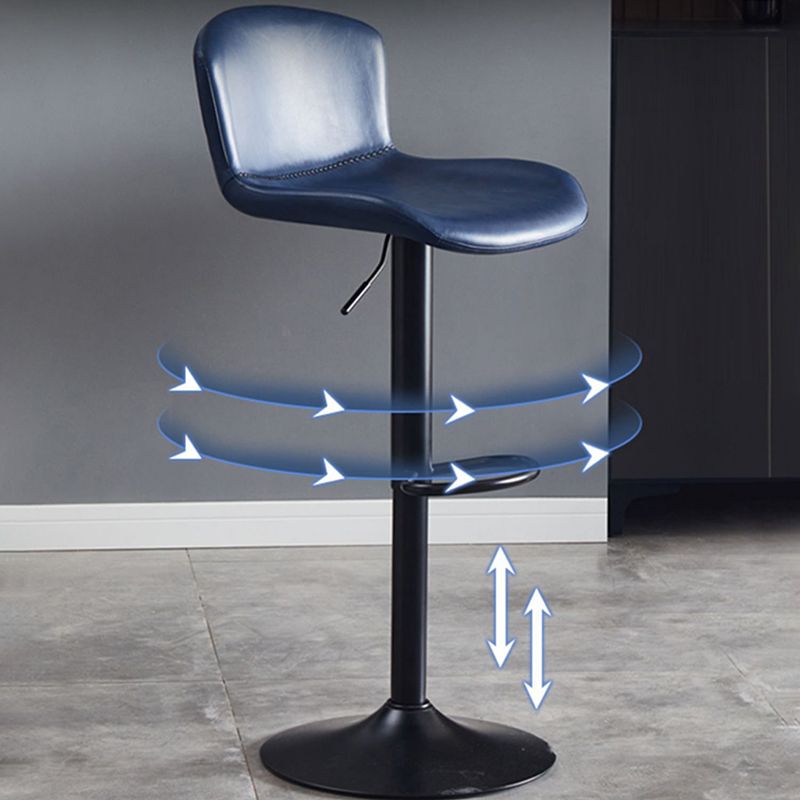 Adjustable Bar and Counter Stool Metal and Faux Leather Counter Chair