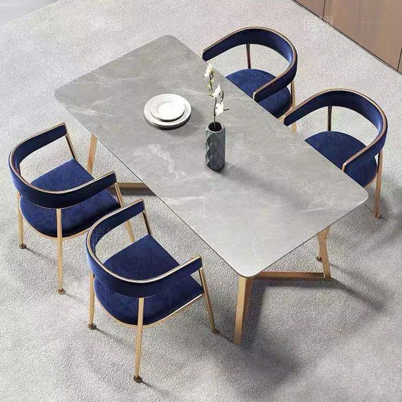 Sillas de comedor con respaldo de caña de diseño escandinavo, silla lateral de comedor de tela para cocina