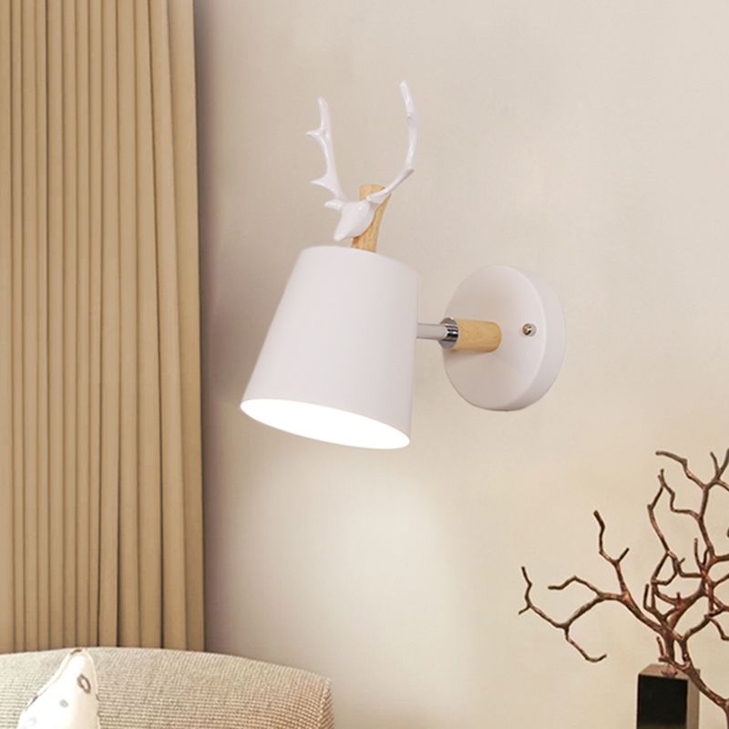 1-Light Tapered Wall Light Sconce Modern Style Metal Wall Lighting
