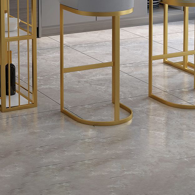 Contemporary Sintered Stone Top Counter Table with Double Pedestal