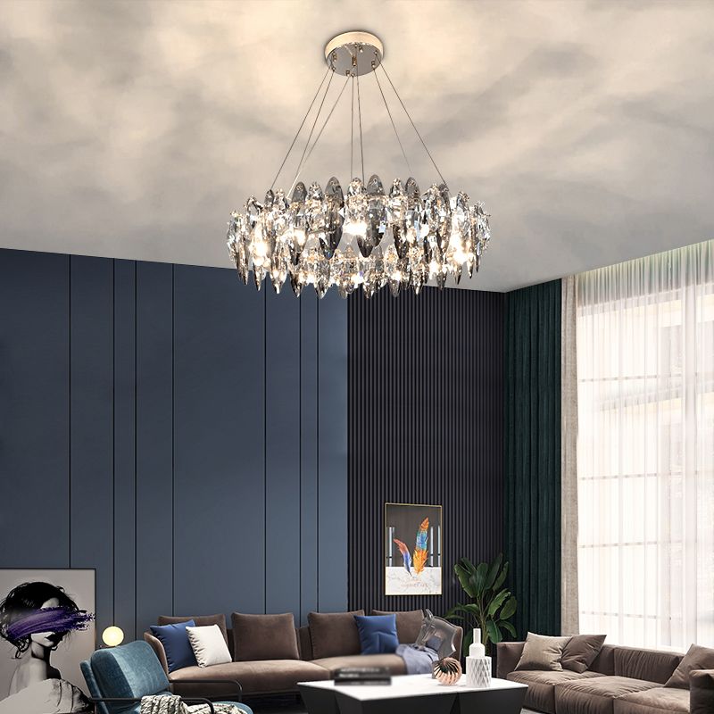 Modern Style Chandelier Fixture Simple Crystal Chandelier Lamp for Bedroom