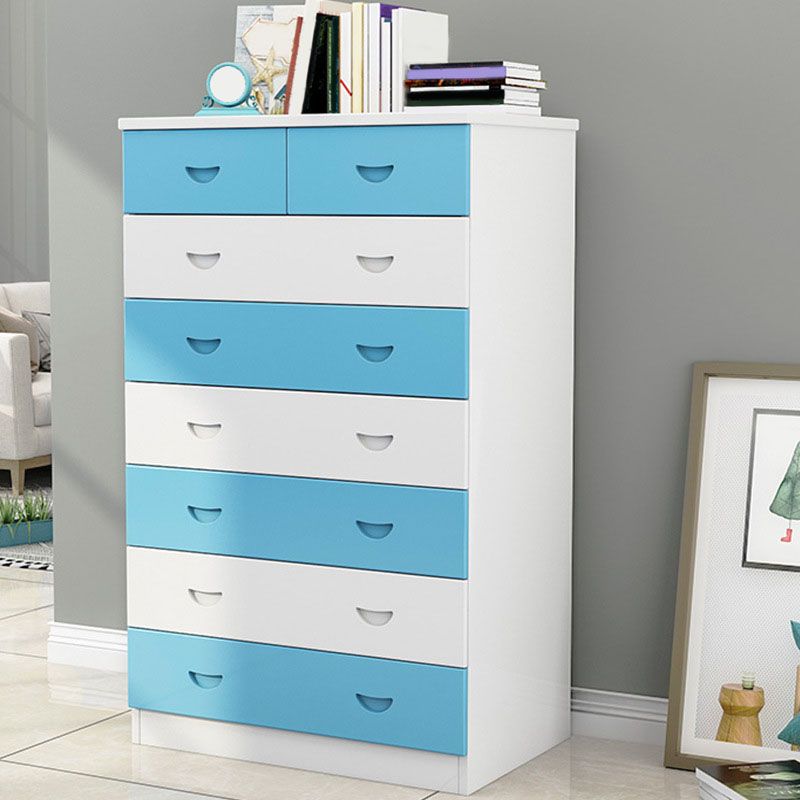 Modern Pine Wood Lingerie Chest 18" W Vertical Storage Chest with Drawers