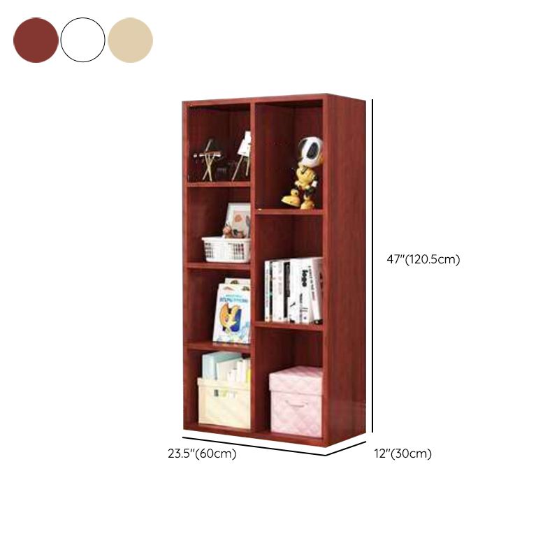 Engineered Wood Bookcase Standard Closed Back Scandinavian Bookshelf