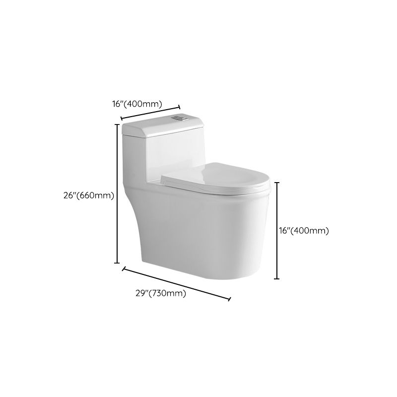 Contemporary All-In-One Toilet White Toilet Bowl with Toilet Seat