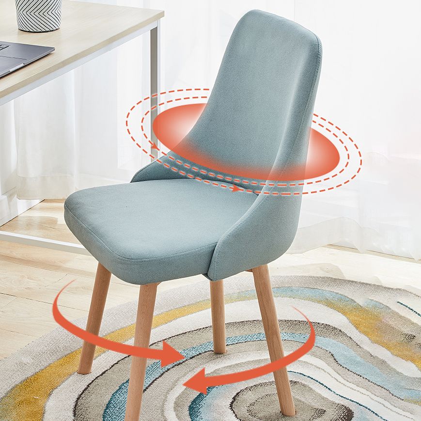 Home Scandinavian Side Chair Swivel Parsons Back Wood Dining Room Chair Set