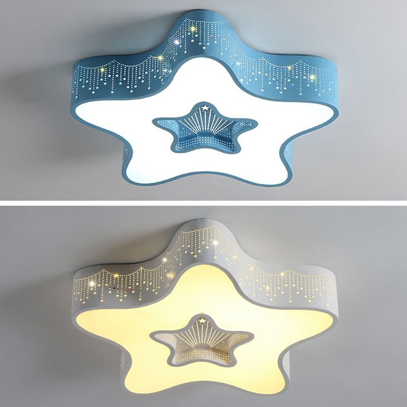 Star Flush-verlichtingsarmaturen Kinderacryl-plafondlamp voor kinderslaapkamer
