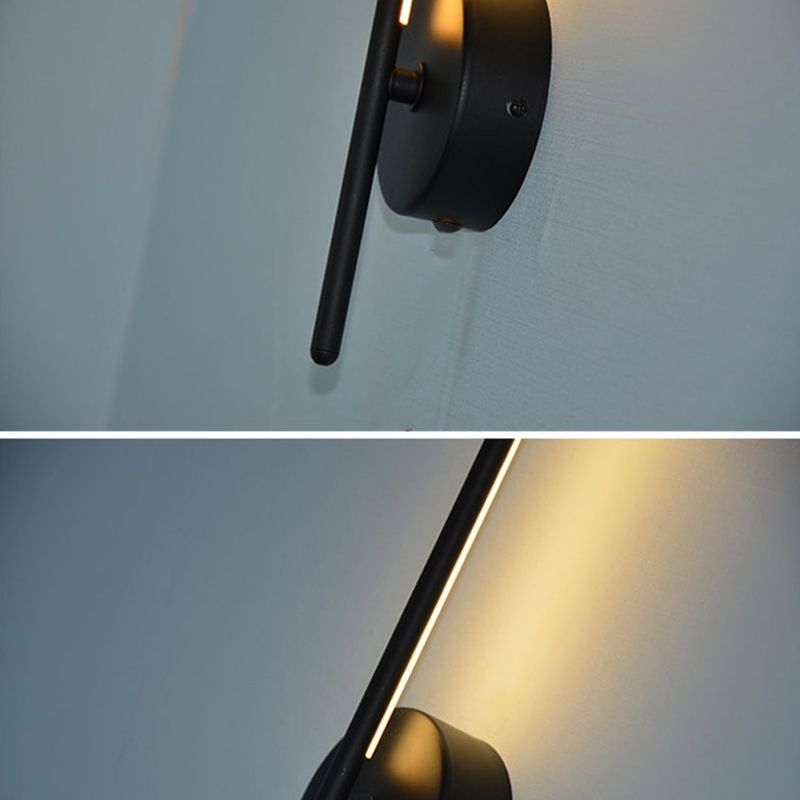 Zeitgenössischer Stil linearer LED -Wandlampe Metall 1 Licht Wandleuchte Leuchten