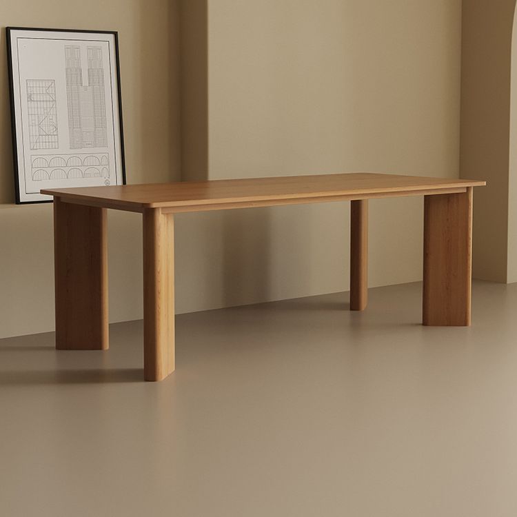 Tavolo da pranzo a rettangolo in legno massiccio moderno tavolo da cucina contemporanea con 4 gambe