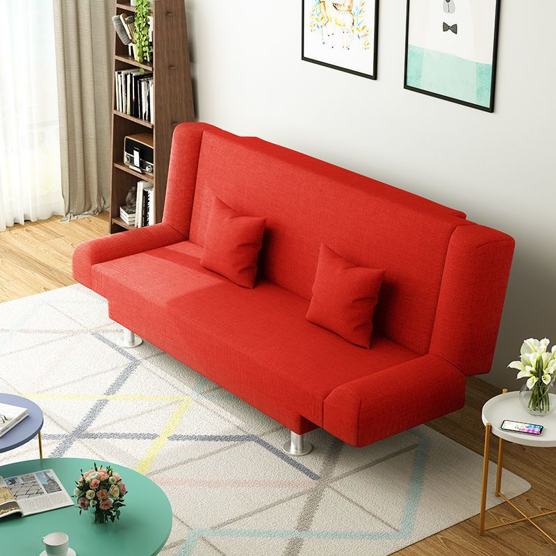 Modern Linen Sofa 23"W Tight Back Armless Couch for Living Room