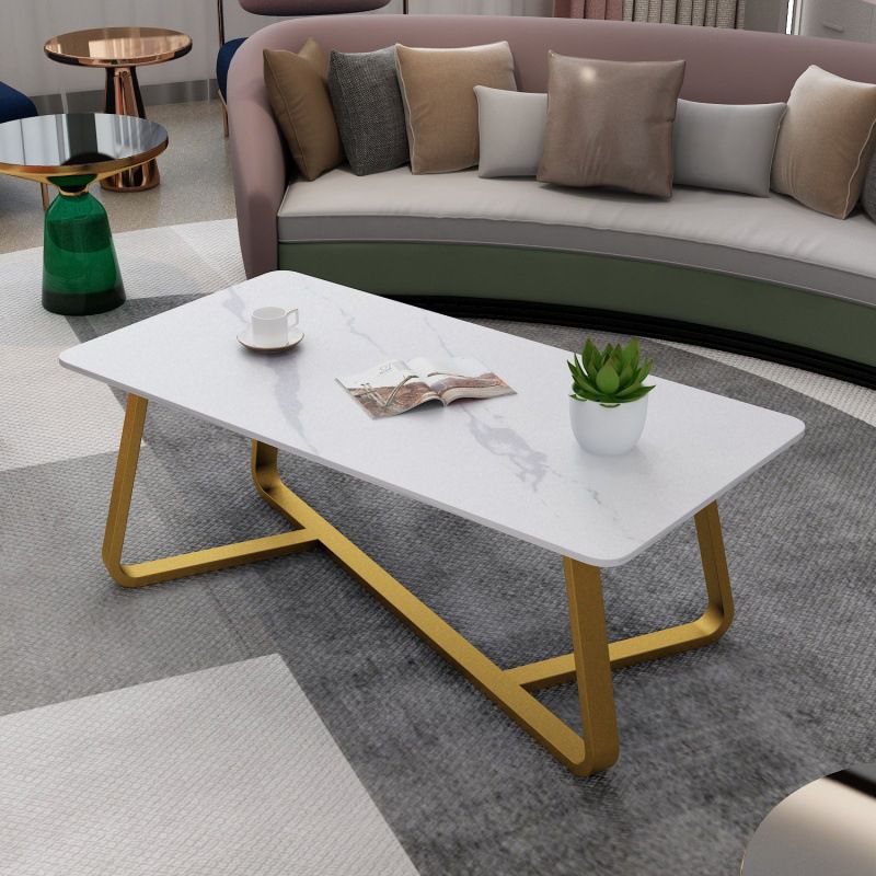 Cross Legs 1 Single Coffee Table Modern Rectangular Cocktail Table