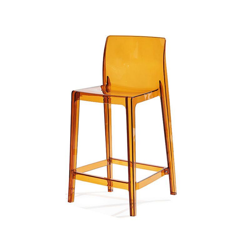 Scandinavian Armless Bar Stool Acrylic Low Back Counter Stool