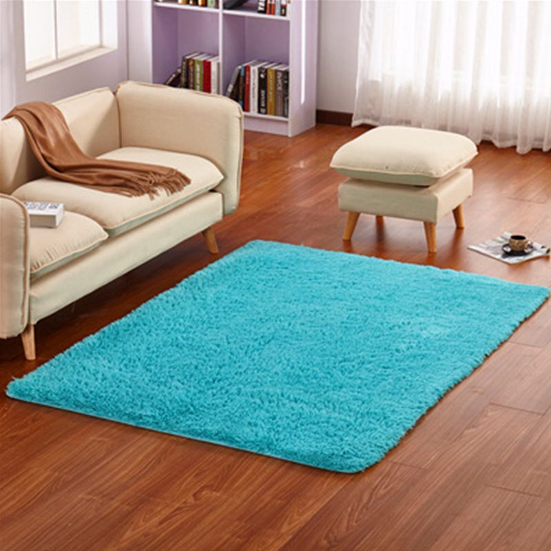 Simple Multi Color Plain Rug Cotton Comfort Area Carpet Non-Slip Backing Pet Friendly Rug for Bedroom