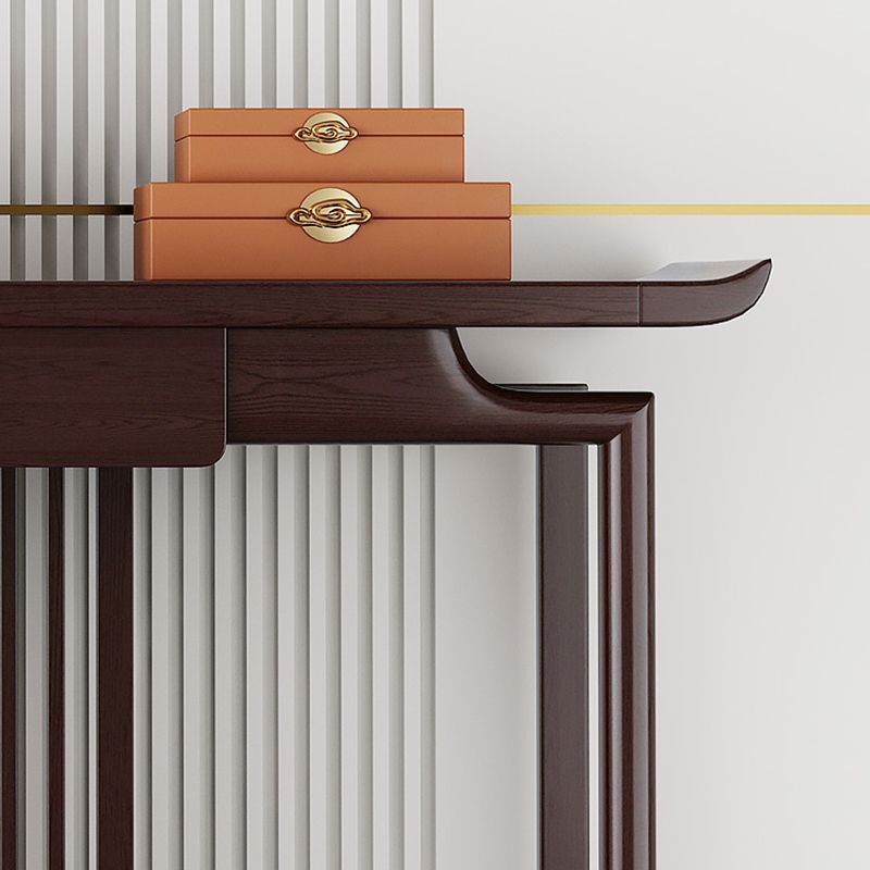 Rectangle Shape Contemporary Console Table Brown Wooden Console Sofa Table
