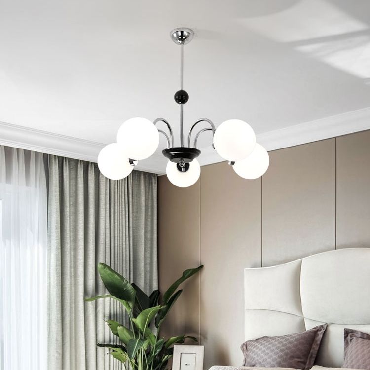 Modern Dining Room Lighting Glass Chandelier Light Fixtures Cafe Restaurant Hanging Chandelier