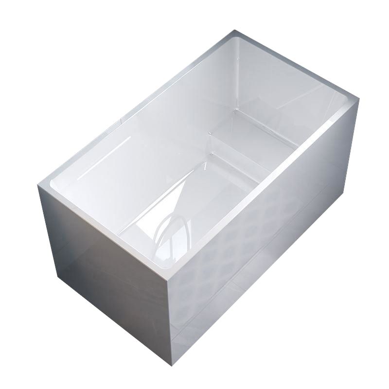 Acrylic Back to Wall Bathtub Stand Alone Modern Soaking Bath
