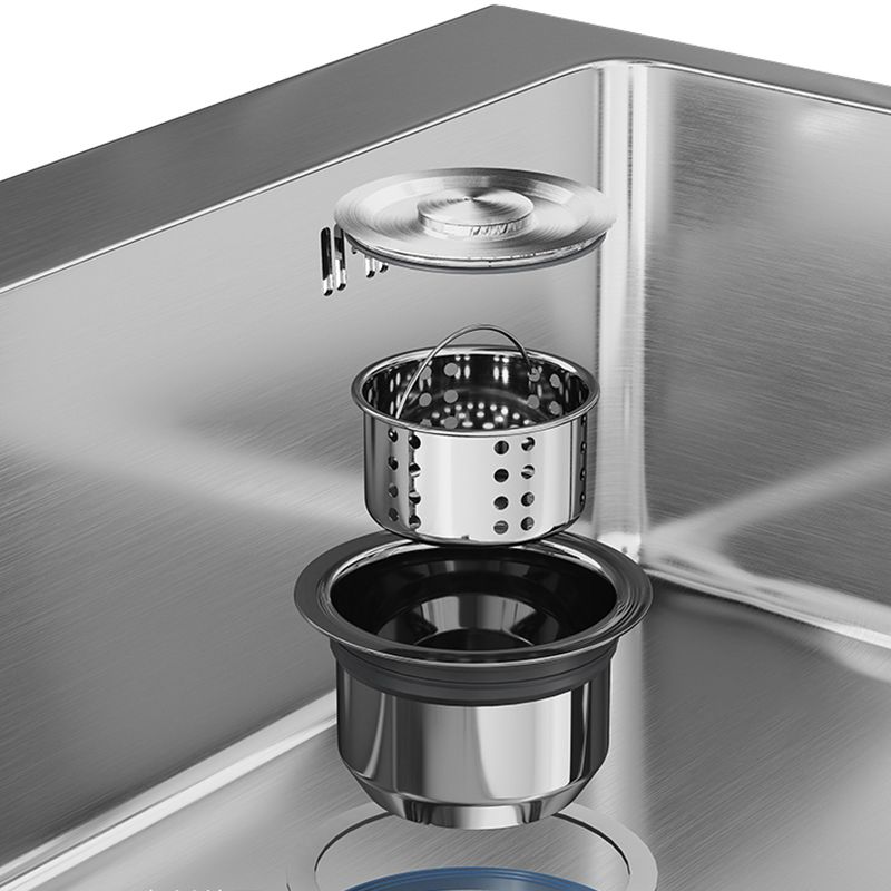 Modern Kitchen Sink Stainless Rectangular Kitchen Sink with Pull-out Faucet