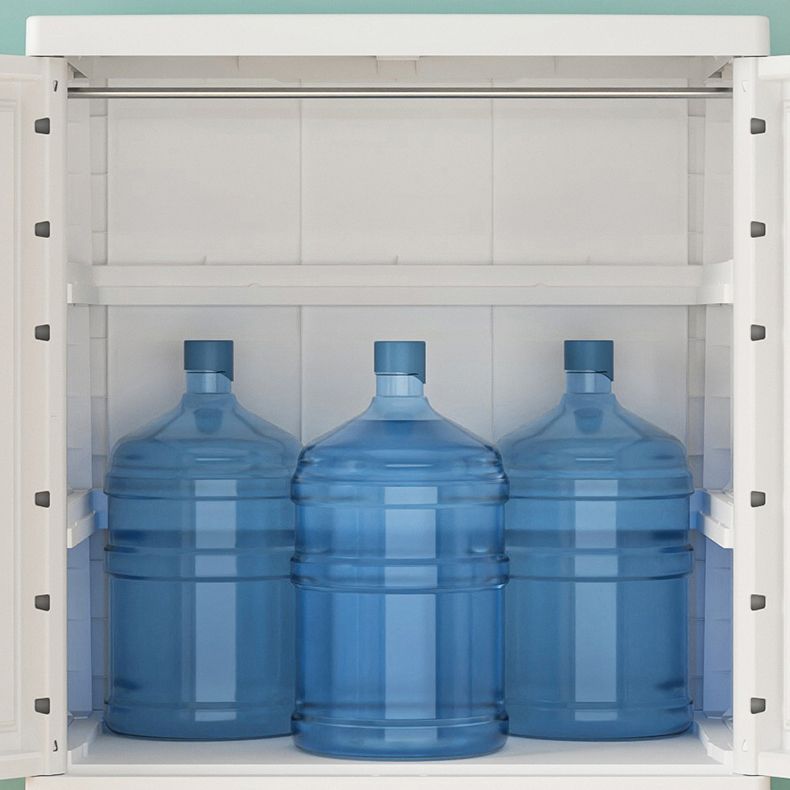 White and Grey Wardrobe Armoire Contemporary Plastic Wardrobe