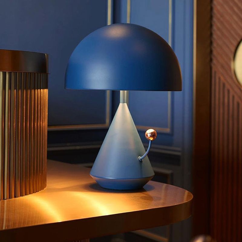 Macaron hemisfeer vorm nachtkastje lamp metaal 1 lamp leesboek licht in blauw/roze
