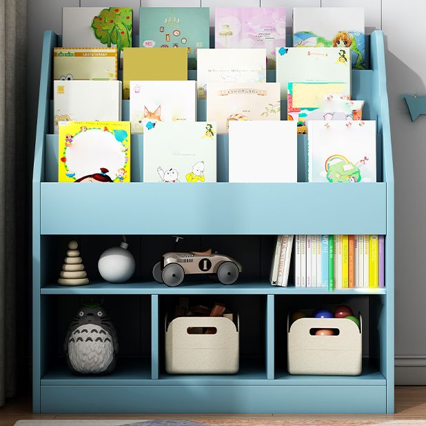 Scandinavian Book Display Closed Back Wood Children's Bookshelf