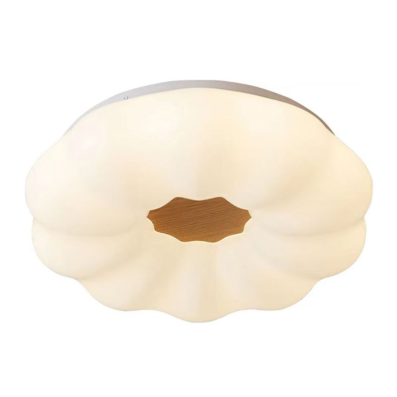 LED Ceiling Light Wooden Ceiling Mount Light with Acrylic Shade for Living Room