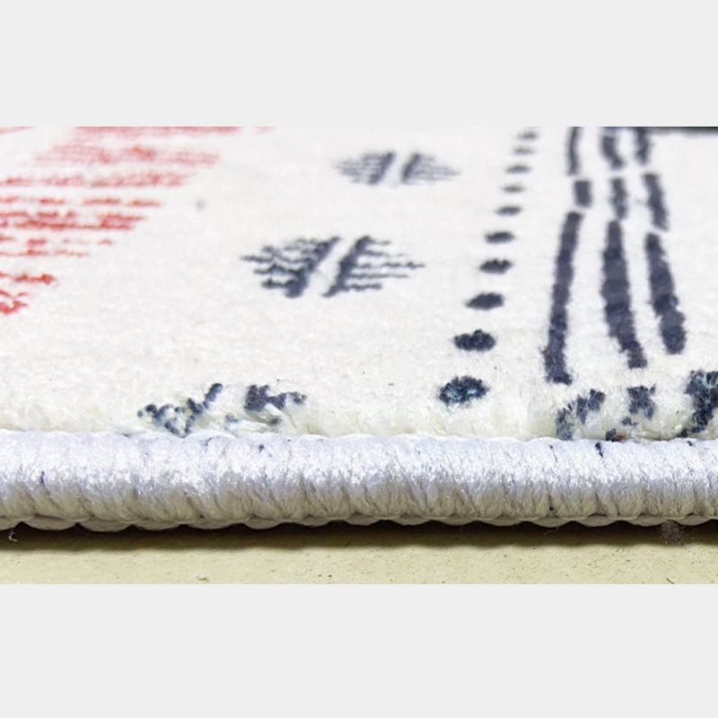 Chic White Area Teppich Polyester Leitungsmuster Fläche Teppich waschbarer Pflege Teppich für Wohnzimmer