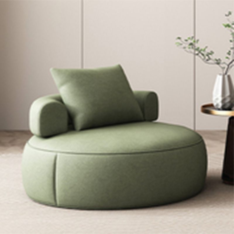 Faux Leather Slipper Chair Armless  Chair with Pillow for Living Room
